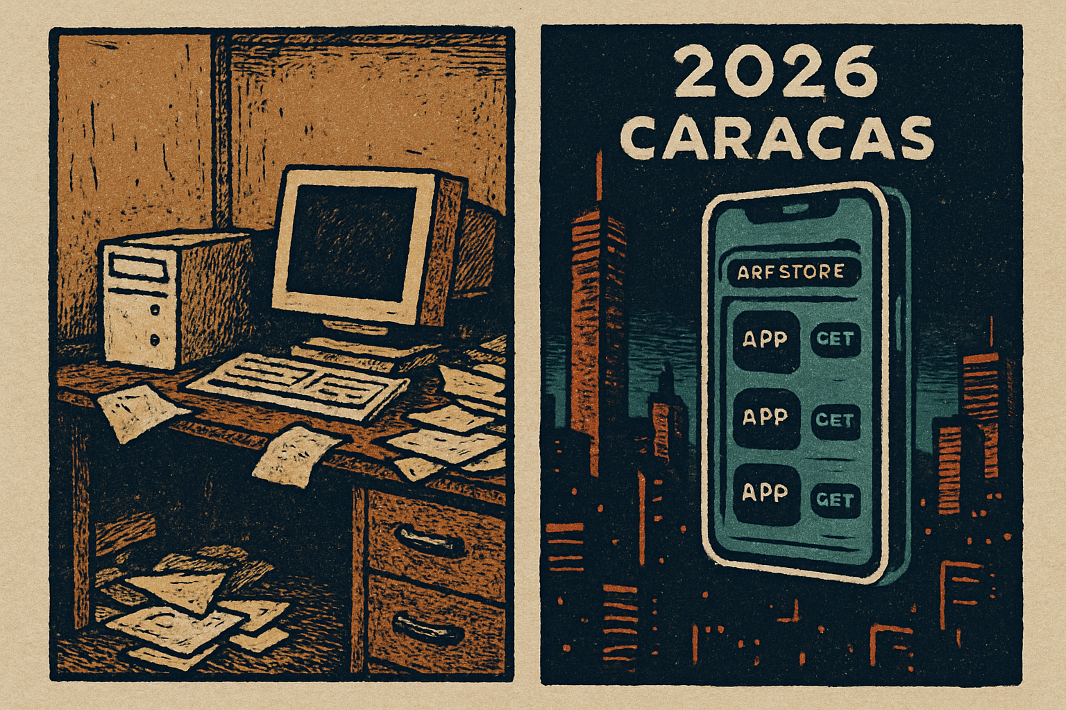 Contraste tecnológico en Venezuela: De la informática de los años 2000 a las Super-Apps modernas de 2026