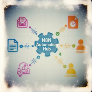 Diagrama técnico que muestra cómo conectar múltiples herramientas mediante automatización con N8N